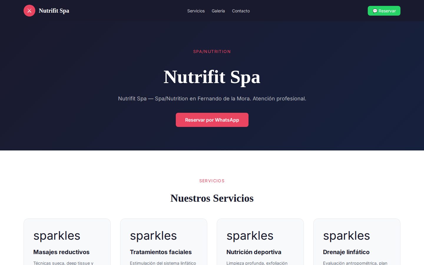 Nutrifit Spa — Spa / Nutrición